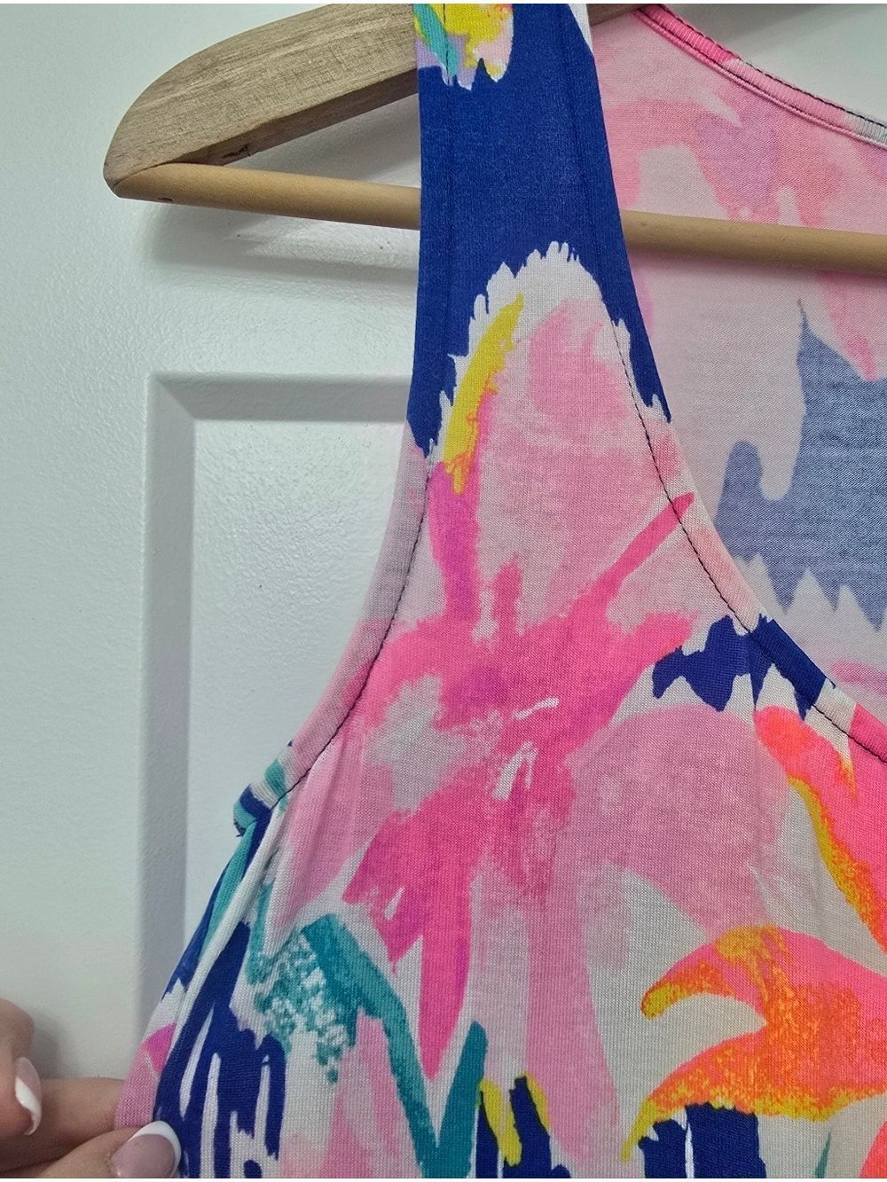 Lilly Pulitzer Natalia Blue Tropical Floral Maxi Dress Size XS - Picture 6 of 12